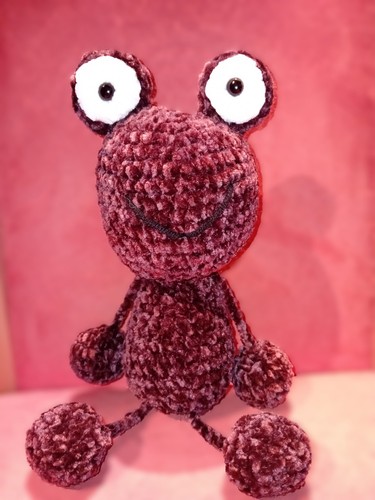 Kuscheltier frosch braun - kuscheltier,