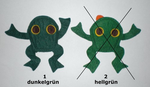 Filzfigur frosch dunkelgrün - filzfigur,
