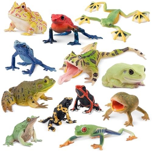 12stück frosch tiere figuren - 12stück, tiere-figuren